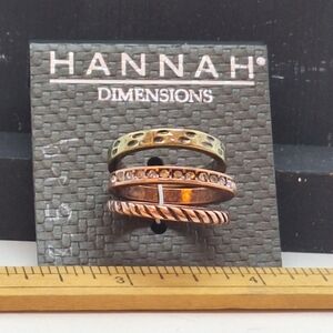 Hannah Gold and Copper Ring Set Size 8.5 & 9